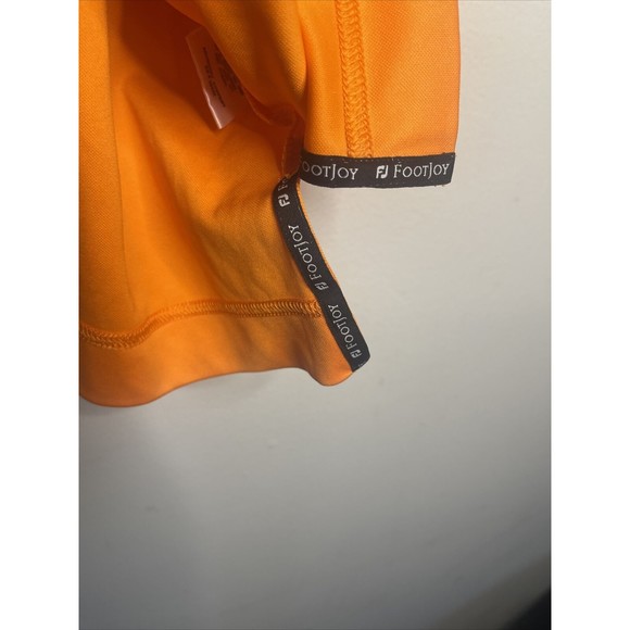 Footjoy FJ Mens Polo Sz L Orange Old Memorial Golf Course Logo ProDry - Picture 3 of 8
